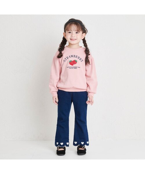 apres les cours（アプレレクール）の「【あったか】裏起毛ハートスカラップパンツ（その他パンツ・キッズ・ブラック/アイボリー/インディゴブルー・80/90/100/110/120/130/140）」の7枚目の写真