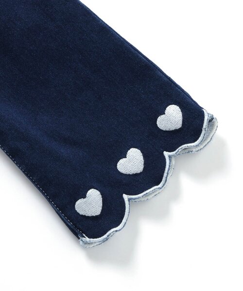 apres les cours（アプレレクール）の「【あったか】裏起毛ハートスカラップパンツ（その他パンツ・キッズ・ブラック/アイボリー/インディゴブルー・80/90/100/110/120/130/140）」の10枚目の写真