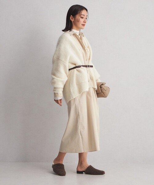 green label relaxing(グリーンレーベルリラクシング)の「<at ease> コーデュロイ ワンピース(シャツワンピース・レディース・ダークグレー/ライトブルー/オフホワイト・FREE)」の12枚目の写真