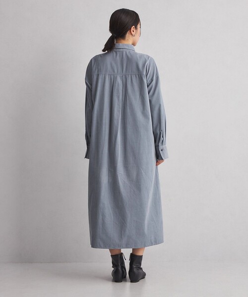 green label relaxing(グリーンレーベルリラクシング)の「<at ease> コーデュロイ ワンピース(シャツワンピース・レディース・ダークグレー/ライトブルー/オフホワイト・FREE)」の19枚目の写真