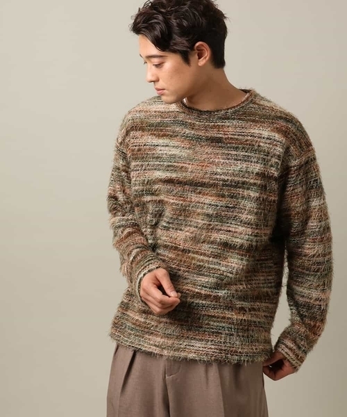 【セール】【洗濯機で洗える】ミックスシャギーワイドシルエットプルオーバー（ニット/セーター）｜a.v.v（アーヴェヴェ）