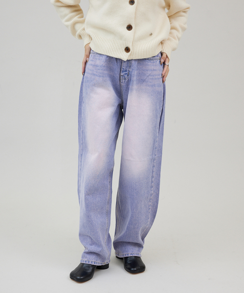 JOINT WORKS(ジョイントワークス)の「Kr バックリボンスプレーデニム(デニムパンツ・レディース・サックスブルー/ブラック・SMALL/MEDIUM)」の6枚目の写真
