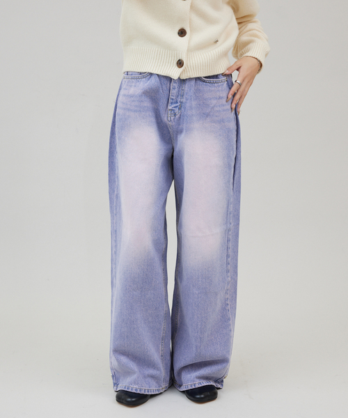 JOINT WORKS(ジョイントワークス)の「Kr バックリボンスプレーデニム(デニムパンツ・レディース・サックスブルー/ブラック・SMALL/MEDIUM)」の7枚目の写真