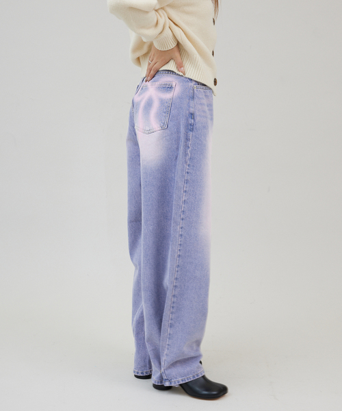 JOINT WORKS(ジョイントワークス)の「Kr バックリボンスプレーデニム(デニムパンツ・レディース・サックスブルー/ブラック・SMALL/MEDIUM)」の11枚目の写真