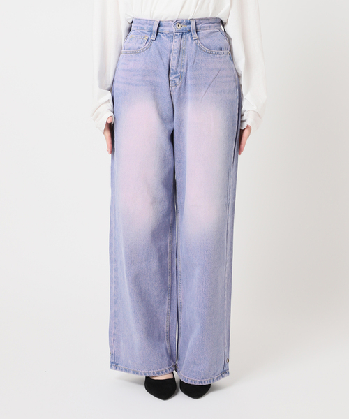 JOINT WORKS(ジョイントワークス)の「Kr バックリボンスプレーデニム(デニムパンツ・レディース・サックスブルー/ブラック・SMALL/MEDIUM)」の13枚目の写真