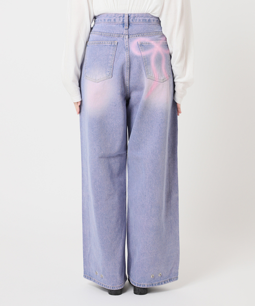 JOINT WORKS(ジョイントワークス)の「Kr バックリボンスプレーデニム(デニムパンツ・レディース・サックスブルー/ブラック・SMALL/MEDIUM)」の15枚目の写真