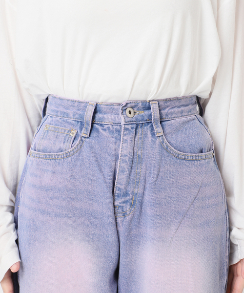 JOINT WORKS(ジョイントワークス)の「Kr バックリボンスプレーデニム(デニムパンツ・レディース・サックスブルー/ブラック・SMALL/MEDIUM)」の16枚目の写真