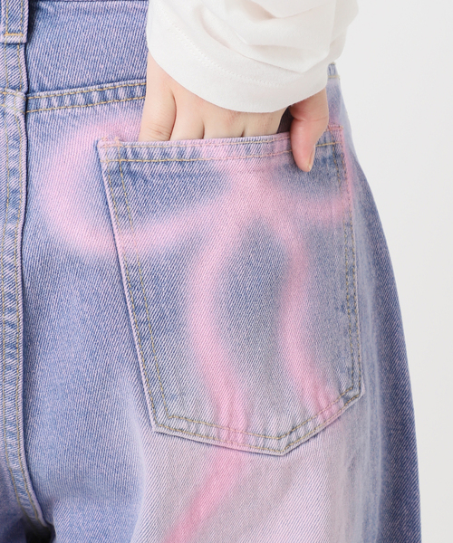 JOINT WORKS(ジョイントワークス)の「Kr バックリボンスプレーデニム(デニムパンツ・レディース・サックスブルー/ブラック・SMALL/MEDIUM)」の19枚目の写真