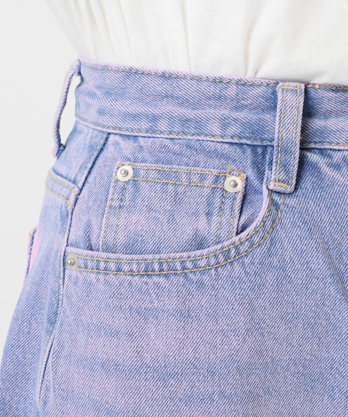 JOINT WORKS(ジョイントワークス)の「Kr バックリボンスプレーデニム(デニムパンツ・レディース・サックスブルー/ブラック・SMALL/MEDIUM)」の20枚目の写真