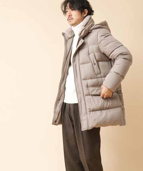 【未使用】23AW HERNO POLAR-TECH N-3B ダウンコート HERNO ヘルノ コート ダウン ミドル丈 フーデット 撥水 ファー POLAR