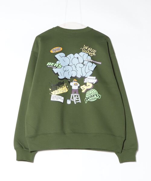[BEN DAVIS/ベンデイビス] OVERLAP ウォールアート バックプリントスウェット（スウェット）｜BEN DAVIS（ベンデイビス）