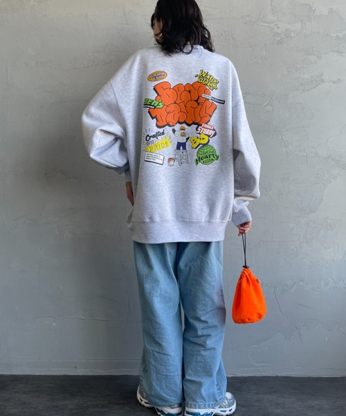 [BEN DAVIS/ベンデイビス] OVERLAP ウォールアート バックプリントスウェット（スウェット）｜BEN DAVIS（ベンデイビス）