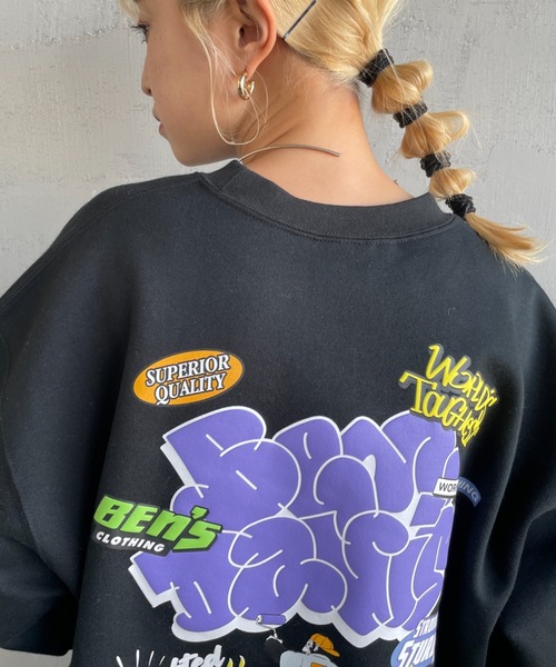 [BEN DAVIS/ベンデイビス] OVERLAP ウォールアート バックプリントスウェット（スウェット）｜BEN DAVIS（ベンデイビス）