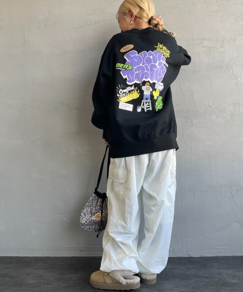 [BEN DAVIS/ベンデイビス] OVERLAP ウォールアート バックプリントスウェット（スウェット）｜BEN DAVIS（ベンデイビス）