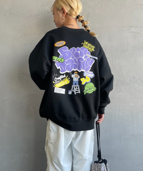 [BEN DAVIS/ベンデイビス] OVERLAP ウォールアート バックプリントスウェット（スウェット）｜BEN DAVIS（ベンデイビス）