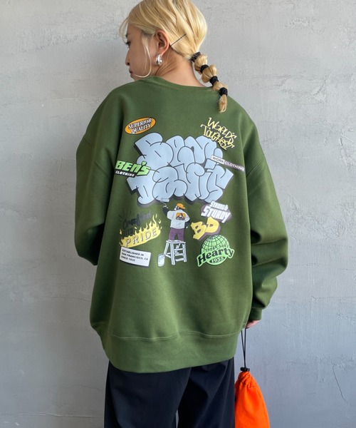 [BEN DAVIS/ベンデイビス] OVERLAP ウォールアート バックプリントスウェット（スウェット）｜BEN DAVIS（ベンデイビス）