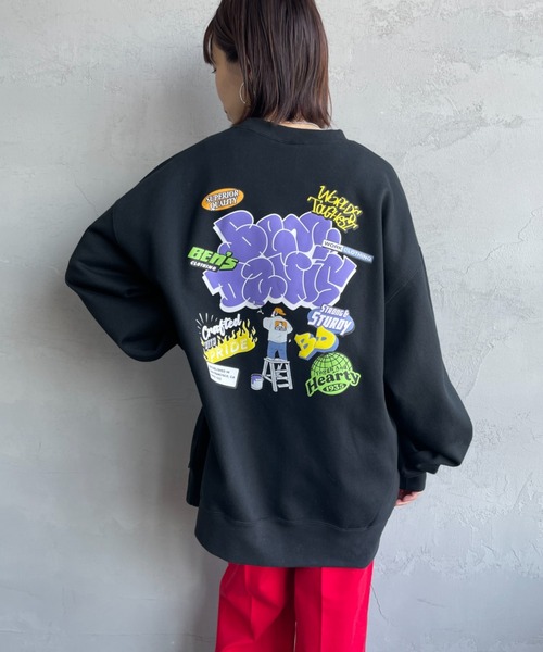 [BEN DAVIS/ベンデイビス] OVERLAP ウォールアート バックプリントスウェット（スウェット）｜BEN DAVIS（ベンデイビス）