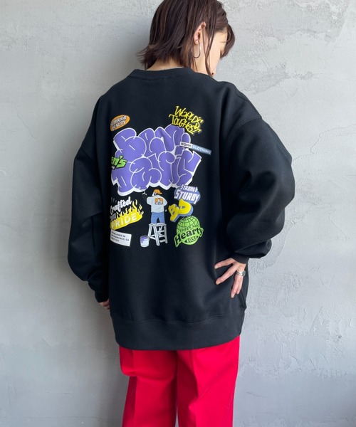 [BEN DAVIS/ベンデイビス] OVERLAP ウォールアート バックプリントスウェット（スウェット）｜BEN DAVIS（ベンデイビス）