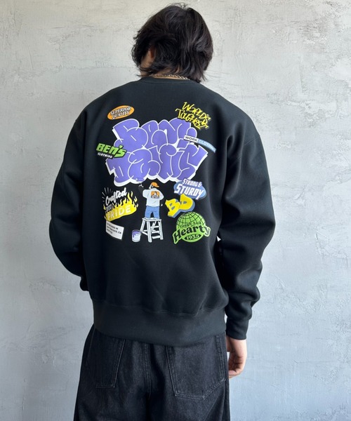 [BEN DAVIS/ベンデイビス] OVERLAP ウォールアート バックプリントスウェット（スウェット）｜BEN DAVIS（ベンデイビス）