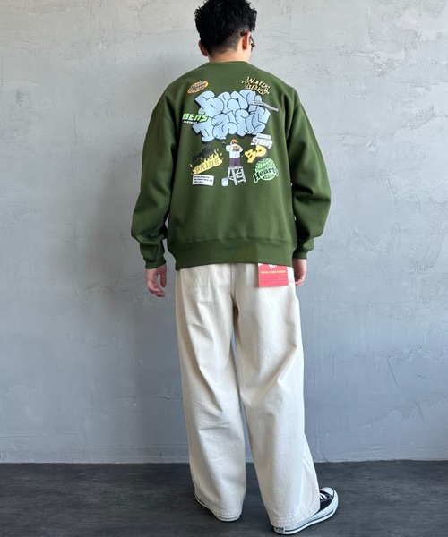 [BEN DAVIS/ベンデイビス] OVERLAP ウォールアート バックプリントスウェット（スウェット）｜BEN DAVIS（ベンデイビス）