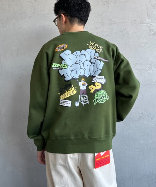 [BEN DAVIS/ベンデイビス] OVERLAP ウォールアート バックプリントスウェット（スウェット）｜BEN DAVIS（ベンデイビス）