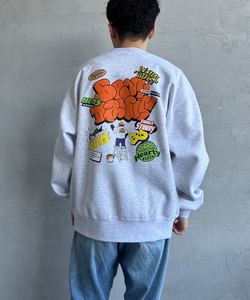 [BEN DAVIS/ベンデイビス] OVERLAP ウォールアート バックプリントスウェット（スウェット）｜BEN DAVIS（ベンデイビス）