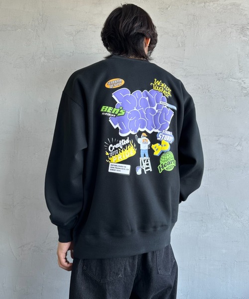 [BEN DAVIS/ベンデイビス] OVERLAP ウォールアート バックプリントスウェット（スウェット）｜BEN DAVIS（ベンデイビス）