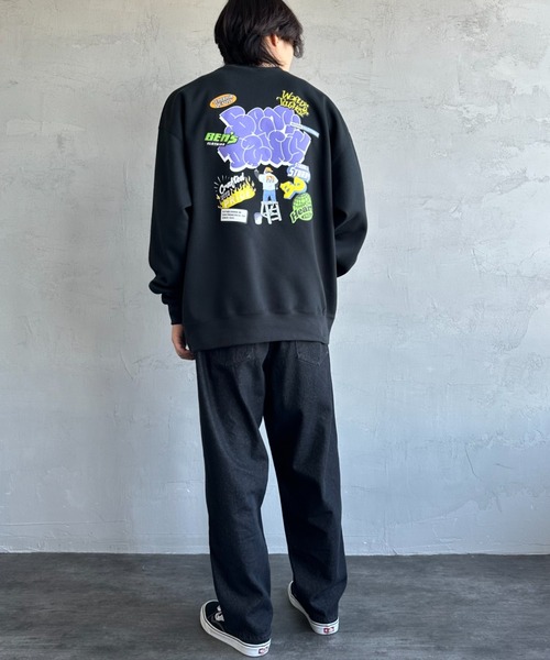 [BEN DAVIS/ベンデイビス] OVERLAP ウォールアート バックプリントスウェット（スウェット）｜BEN DAVIS（ベンデイビス）