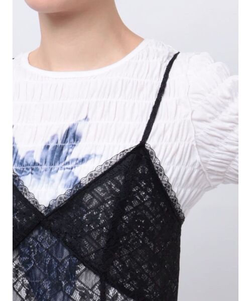 jouetie(ジュエティ)の「ティアードフリルランジェリーワンピース(ワンピース・レディース・オフホワイト/ブルー/ブラック・MEDIUM)」の7枚目の写真