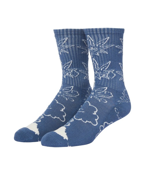 HUF(ハフ)の「SELF DESTRUCTION BUDDY SOCKS / HUF ハフ ソックス 靴下(ソックス/靴下・メンズ・ブルー系その他/オフホワイト/ブラック・O/S)」の3枚目の写真