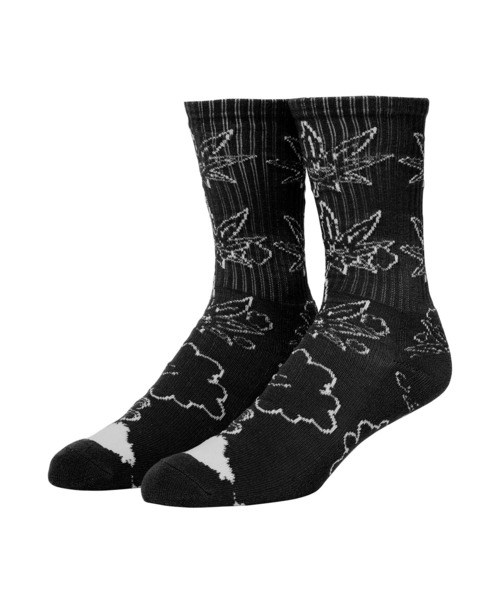 HUF(ハフ)の「SELF DESTRUCTION BUDDY SOCKS / HUF ハフ ソックス 靴下(ソックス/靴下・メンズ・ブルー系その他/オフホワイト/ブラック・O/S)」の2枚目の写真