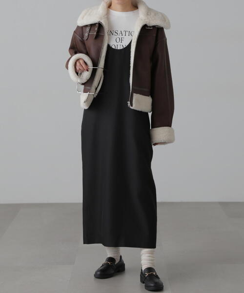 FREE'S MART（フリーズマート）の「深Uネックジャンスカ（ジャンパースカート・レディース・ブラック/ブラウン・MEDIUM/SMALL）」の7枚目の写真