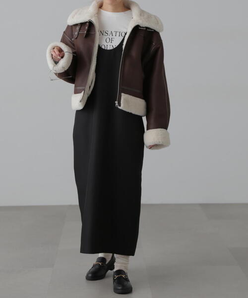 FREE'S MART（フリーズマート）の「深Uネックジャンスカ（ジャンパースカート・レディース・ブラック/ブラウン・MEDIUM/SMALL）」の5枚目の写真