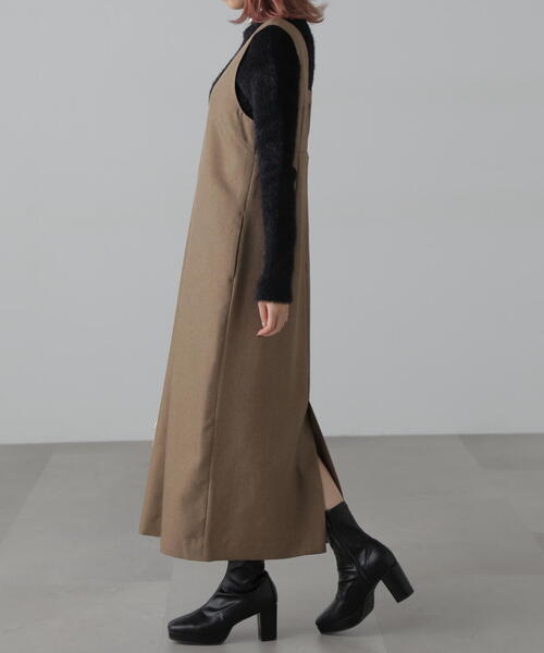 FREE'S MART（フリーズマート）の「深Uネックジャンスカ（ジャンパースカート・レディース・ブラック/ブラウン・MEDIUM/SMALL）」の21枚目の写真