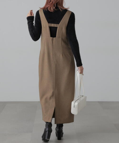 FREE'S MART（フリーズマート）の「深Uネックジャンスカ（ジャンパースカート・レディース・ブラック/ブラウン・MEDIUM/SMALL）」の22枚目の写真