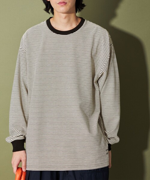 CITEN（シテン）の「＜CITEN＞リップルボーダーロンT（Tシャツ/カットソー・メンズ・ブラック/オフホワイト・L/M）」の6枚目の写真