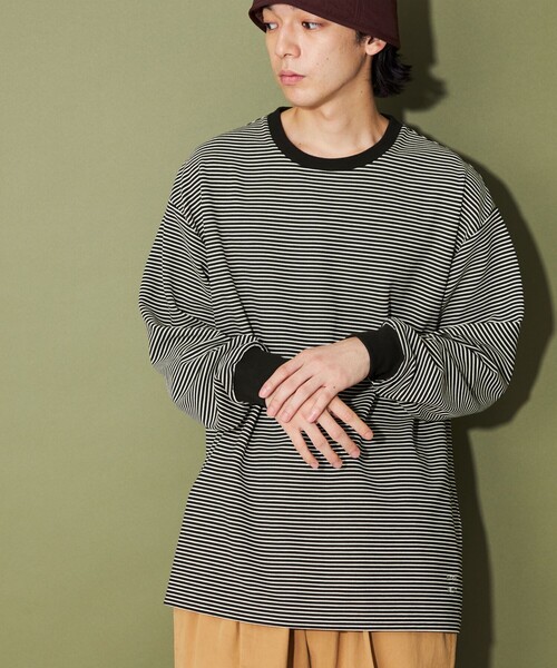 CITEN（シテン）の「＜CITEN＞リップルボーダーロンT（Tシャツ/カットソー・メンズ・ブラック/オフホワイト・L/M）」の8枚目の写真