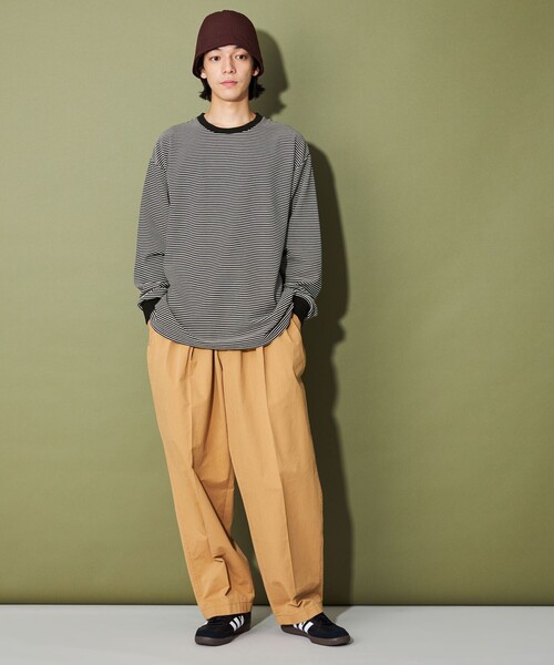 CITEN（シテン）の「＜CITEN＞リップルボーダーロンT（Tシャツ/カットソー・メンズ・ブラック/オフホワイト・L/M）」の13枚目の写真