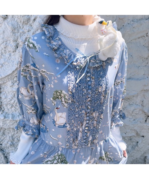 PINK HOUSE（ピンクハウス）の「SWAN LAKE ぬいぐるみコサージュ（ブローチ/コサージュ・レディース・ホワイト・フリー）」の9枚目の写真