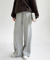 ラインスウエットパンツ 裏起毛 トラックパンツ スウェット パンツ ラインパンツ ドロスト ウエストゴム 秋服 冬服