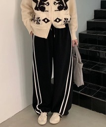 ラインスウエットパンツ 裏起毛 トラックパンツ スウェット パンツ ラインパンツ ドロスト ウエストゴム 秋服 冬服