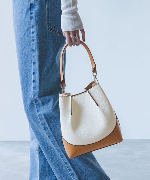 GIANNI NOTARO（ジャンニノターロ）の「《WEB限定》GIANNI NOTARO/ジャンニノターロ バイカラーショルダーバッグ（ショルダーバッグ・レディース・ホワイト・FREE）」の21枚目の写真