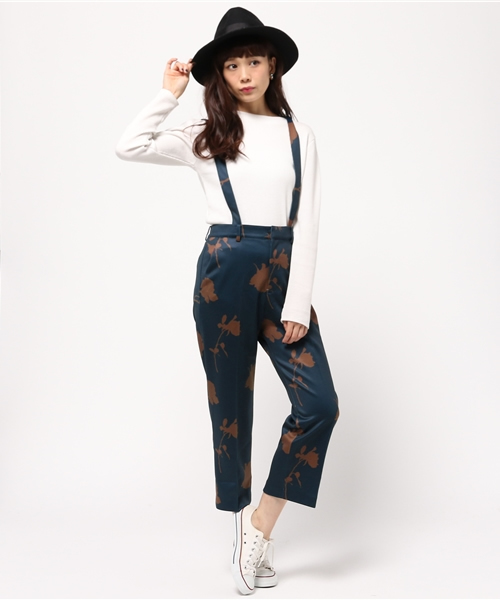 ROSE BUD（ローズバッド）の「LPT-15230 WIDE PANTS W/SUSPENDER（その他パンツ・レディース・グレー/ネイビー・ONE SIZE）」の2枚目の写真