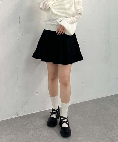 archives（アルシーヴ）の「【25ss】２ｗａｙティアードミニスカート（スカート・レディース・オフホワイト/ブラック・MEDIUM）」の12枚目の写真