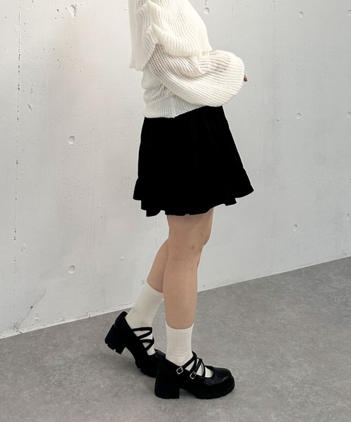 archives（アルシーヴ）の「【25ss】２ｗａｙティアードミニスカート（スカート・レディース・オフホワイト/ブラック・MEDIUM）」の14枚目の写真