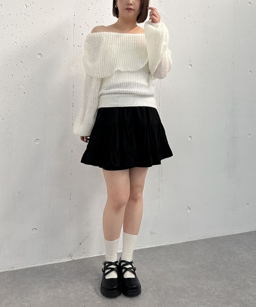 archives（アルシーヴ）の「【25ss】２ｗａｙティアードミニスカート（スカート・レディース・オフホワイト/ブラック・MEDIUM）」の15枚目の写真