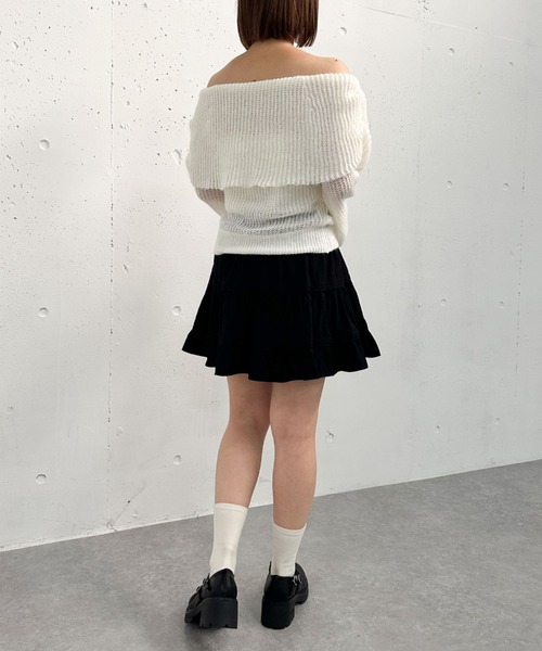 archives（アルシーヴ）の「【25ss】２ｗａｙティアードミニスカート（スカート・レディース・オフホワイト/ブラック・MEDIUM）」の18枚目の写真