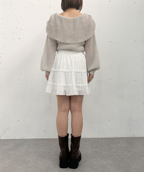 archives（アルシーヴ）の「【25ss】２ｗａｙティアードミニスカート（スカート・レディース・オフホワイト/ブラック・MEDIUM）」の21枚目の写真