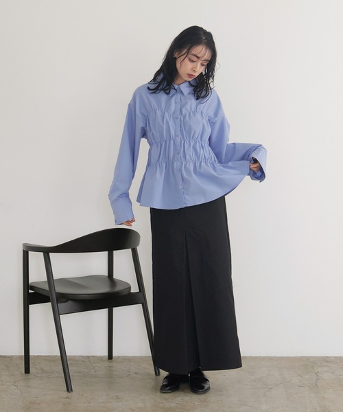【ケイティさま専用ページ】linen＊ボックスタックロングスカート ケイティさま専用ページ】linen＊ボックスタックロングスカート