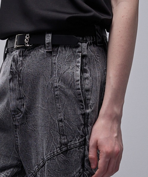 Loose/ルース（ルース）の「フェイデッド セミフレアデニムパンツ（デニムパンツ・メンズ・グレー/ブラック・XS/S/M/L）」の5枚目の写真